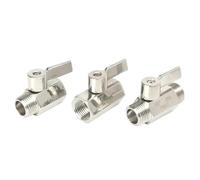 Mini Ball Valve with High Pressure Resistance of 1/2" 3/4" 1" 304 Stainless Steel BSP Thread Suitable Homebrew Oil Natural Gas(1/2",NPT_MALE-FEMALE)