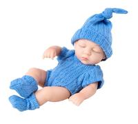 Mini bambole da 7 pollici, graziose bambole con occhi chiusi, realistiche per neonati, morbide in silicone, per dormire a corpo intero con vestiti, regalo giocattolo per b