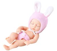 Mini Bambole per Neonati da 7 Pollici, graziose Bambole con Occhi Chiusi, realistiche per Neonati, morbide in Silicone, per a Corpo Intero con Vestiti, Regalo gioc