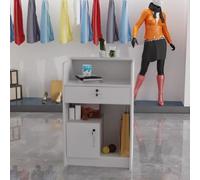 Mini bancone for cassiere, piccolo tavolo da reception moderno con armadietto for barbiere, boutique, negozio al dettaglio(N,60x42x95cm)