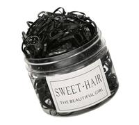 Mini bande elastiche spesse tangenti di capelli in gomma elastici usa elastico con scatola per ragazze 500pc di nero ...