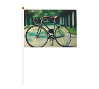 Mini bandiera da bicicletta in stile retrò, con asta solida, colore vivace e resistente allo sbiadimento, bandiere a mano con lancia