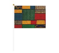 Mini bandiera portatile in stile africano patchwork per giochi sportivi e festival, decorazione da parata, 14 x 20,8 cm