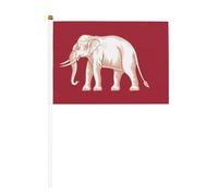 Mini bandiera siamese sovranità su bastone - 14 x 20,8 cm piccole bandiere USA per esterni, decorazioni 4 luglio, decorazione patriottica, asta per bandiera portatile, bandiere palmari, sei pezzi