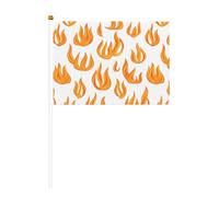 Mini bandiere a forma di fiamme arancioni, per feste, attività di squadra, parate, vacanze, confezione da 10
