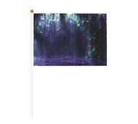 Mini bandiere a forma di vite, resistenti, 14 x 20 cm, piccole bandiere su bastoncini, per esterni, cortile e giardino, confezione da 6 e 10 pezzi