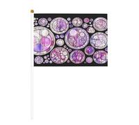 Mini bandiere a impatto visivo, resistenti, 14 x 20 cm, piccole bandiere su bastoncini per esterni, cortile e giardino, confezione da 6 e 10 pezzi