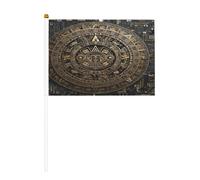 Mini bandiere antiche con bussola, resistenti, 14 x 20 cm, piccole bandiere su bastoncini per esterni, cortile e giardino, confezione da 6 e 10 pezzi