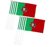 Mini bandiere del Portogallo portatili che salutano gli stendardi nazionali di sfavo di sfioratura bandiere a bastoncini 10pcsportugal