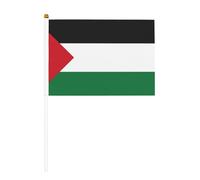 Mini bandiere della Palestina, resistenti, 14 x 20 cm, piccole bandiere su bastoncini, per esterni, cortile e giardino, confezione da 6 e 10 pezzi