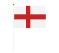 Mini bandiere dell'Inghilterra, resistenti, 14 x 20 cm, piccole bandiere su bastoncini, per esterni, cortile e giardino, confezione da 6 e 10 pezzi