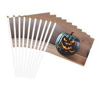 Mini bandiere di zucca di Halloween a forma di pipistrello palmare 5 x 8 W decorazioni per feste celebrazioni