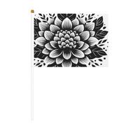 Mini bandiere mandala semplici, resistenti, 14 x 20 cm, piccole bandiere su bastoncini, per esterni, cortile e giardino, confezione da 6 e 10 pezzi