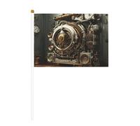 Mini Bandiere per cancello del caveau della banca su bastone, 14 x 20,8 cm, piccole bandiere USA per esterni, decorazioni per il 4 luglio, decorazione patriottica, asta per bandiera portatile