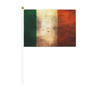 Mini bandiere retrò irlandesi, resistenti, 14 x 20 cm, piccole bandiere su bastoncini, per esterni, cortile e giardino, confezione da 6 e 10 pezzi