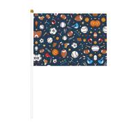 Mini bandierine con stampa di gioco di baseball sportivo, per grandi aperture, bar, ufficio, sfilate, eventi sportivi della Coppa del Mondo