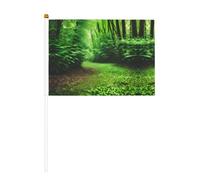 Mini bandierine con stampa verde, per grandi aperture, bar, ufficio, sfilate, eventi sportivi della Coppa del Mondo