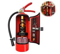 Mini bar a forma di estintore, regalo originale per gli amanti dei vigili del fuoco, scatola portabottiglie in metallo fatta a mano, rossa