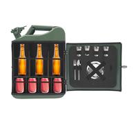 Mini bar da 20 litri in ferro mobile bar portatile per whisky con diversi scomparti, verde scuro, tanica per benzina con fibbia di chiusura laterale di sicurezza bar con tanica per benzina per la casa
