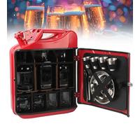 Mini bar Jerry Can, mobile bar per whisky, mobile bar portatile personalizzato da 5 L / 20 L, regalo di Natale o di compleanno per tuo marito, tuo padre o un amico,Red-20L