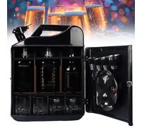 Mini bar Jerry Can, mobile bar per whisky, mobile bar portatile personalizzato da 5 L / 20 L, regalo di Natale o di compleanno per tuo marito, tuo padre o un amico,Black-20L