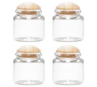 Mini Barattoli di Vetro con Coperchio | 8 Mini Barattoli di Vetro Bottiglie in Scala 1:6 e 1:12 Miniature di Case delle Bambole, Contenitori per Alimenti da 0, 79x0, 39 Pollici Vuoti con Coperchio per