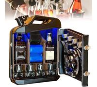 Mini barattolo di lattine di Natale, barattolo di taniche di Natale da 20 litri, set personalizzato di mini barattoli di whisky, design stile fusto, struttura resistente, design bello ed elegante