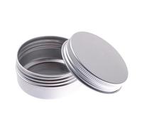 Mini barattolo in alluminio con coperchio, barattoli per cosmetici, contenitori vuoti ricaricabili, coperchio a vite, contenitore rotondo per balsamo per labbra (50 g)
