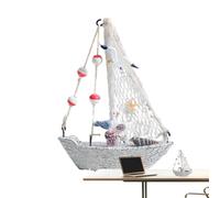Mini barca a vela, di barca a vela in legno, decorativo