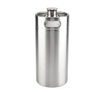 Mini barile di birra in acciaio inox da 4 litri con coperchio a spirale, accessorio per la produzione di birra in casa, resistente e antiruggine, per feste in campeggio