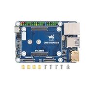 Mini Base Scheda per Raspberry Pi CM5 Lite/eMMC, Compute Module 5 Mini IO Scheda con Gigabit Eth/40PIN GPIO/M.2 M KEY/USB 3.2/USB 2.0/HDMI Interface ecc. a Bordo EEPROM e Chip di Crittografia