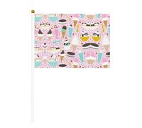 Mini bastoncini di gelato dolce tenuti in mano con pali per decorazioni per feste sportive per parate nazionali