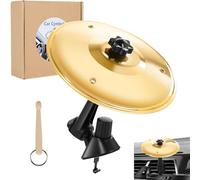 Mini batteria per cruscotto auto, con batteria e bacchetta, accessorio musicale divertente per auto, per batteristi e amanti della musica, colore: oro