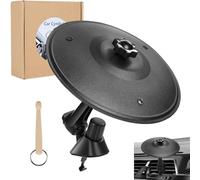 Mini batteria per cruscotto dell'auto, con batteria e bacchetta, accessorio musicale divertente per auto, per batteristi e amanti della musica, colore: nero