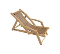 Mini Beach Chair, Tiny Wooden Lounge Chair, Small Decorative Furniture, Realistic Desktop Model for Kids, Teens, Photo Props, Crafts, Room Display Setup