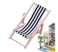 Mini Beach Chead - Lounger Decorativo Pieghevole Per Display Desktop, Mini Sedia Da Spiaggia | Sedie A Sdraio Per Giocattoli Modello Per La Configurazione Del Giardino, Ornamento Da Tavolo, Arredament