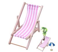 Mini Beach Chead - Lounger Decorativo Pieghevole Per Display Desktop, Mini Sedia Da Spiaggia | Sedie A Sdraio Per Giocattoli Modello Per La Configurazione Del Giardino, Ornamento Da Tavolo, Arredament