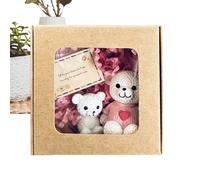 Mini Bear In Box Plush Toy - Encouraging Pocket Size Stuffed Animal, Motivational Sentiment Display Ornament, Thoughtful Decorative Companion Present | Bridal Showers Party Favors Celebrations For Gir
