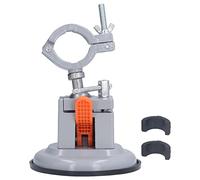 Mini Bench Vise | 360° Rotating Clamp with Suction Cup Base | Adjustable Chuck for Jewelry Making/Watch Repair/Model Crafting | Die - Cast Aluminum, 1-25mm Capacity