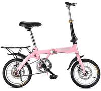 Mini Bicicletta Bici da Strada Adulto Maschio Femmina Studente Bicicletta Bici da Città Bici Leggera, Pink, 14 inch