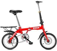 Mini Bicicletta Bici da Strada Adulto Maschio Femmina Studente Bicicletta Bici da Città Bici Leggera, Red, 14 inch