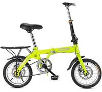 Mini Bicicletta Bici da Strada Adulto Maschio Femmina Studente Bicicletta Bici da Città Bici Leggera, Green, 16 inch