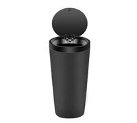 Mini bidone della spazzatura compatto per portabicchieri auto, cestino portatile in plastica per i rifiuti in veicoli, uffici, camere da letto e case (nero)