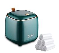 Mini bidone della spazzatura da 1,6 litri con sacchetti della spazzatura, 180 pezzi, piccolo cestino della spazzatura da scrivania con coperchio, mini bidone della spazzatura da banco per casa