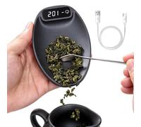 Mini bilancia da caffè mini USB ricaricabile portatile digitale | Bilancia da caffè portatile per cucina alimenti grani tè sfusi caffè pasticceria bevanda artigianale polvere nera