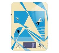 Mini bilancia da viaggio con display LCD a forma di rondine, arte astratta, 5 kg/5 g, bilancia digitale per cucina con 4 unità per la cottura del sapone (batterie non incluse)