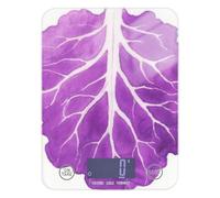 Mini bilancia da viaggio con foglie di verdure viola, 5 kg/5 g, con 4 unità per cucinare e perdere peso (batterie non incluse)