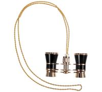 Mini Binocolo Compatto da Viaggio con Catena, Ferro Nero Elegante | Concerti, Teatro ed Esterno, Design Leggero e Colorato, Uso in Pesca e Partite di Calcio