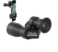 Mini binocolo tascabile 1000 x 20 con clip per smartphone, set di telescopio monoculare compatto, portatile per adulti, osservare le stelle, campeggio, escursionismo, viaggi (A)