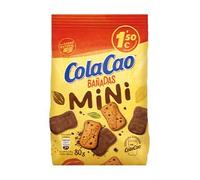 Mini Biscotti al Cacao Ricoperti al Cioccolato - Bustina Merenda On-The-Go - Box 12 x 80g